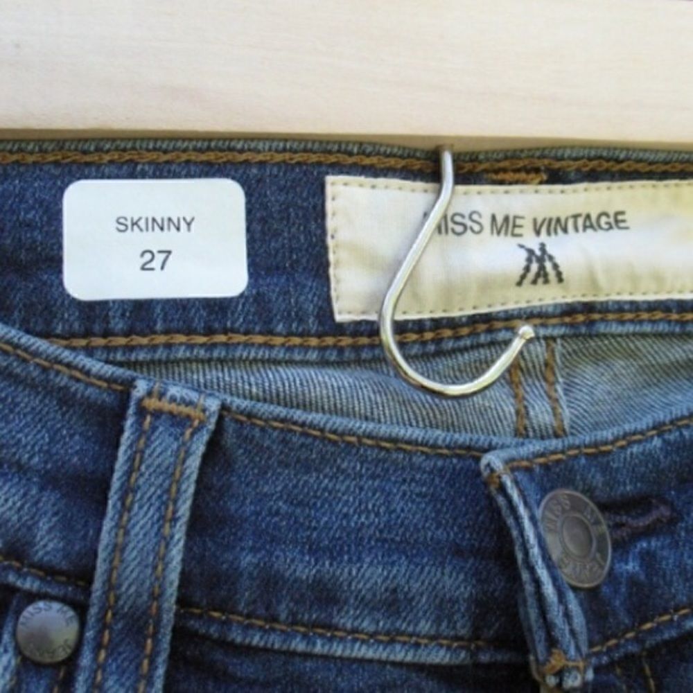 NWT Miss Me Blue Skinny Moto Jeans - Picture 8 of 8